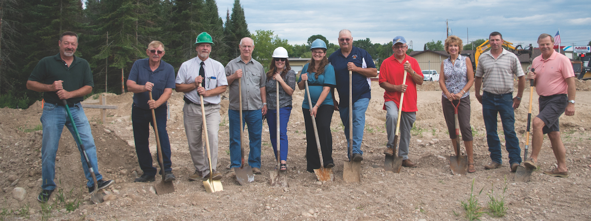 Groundbreaking ceremony for the new Spalding Township Hall and Fire Department